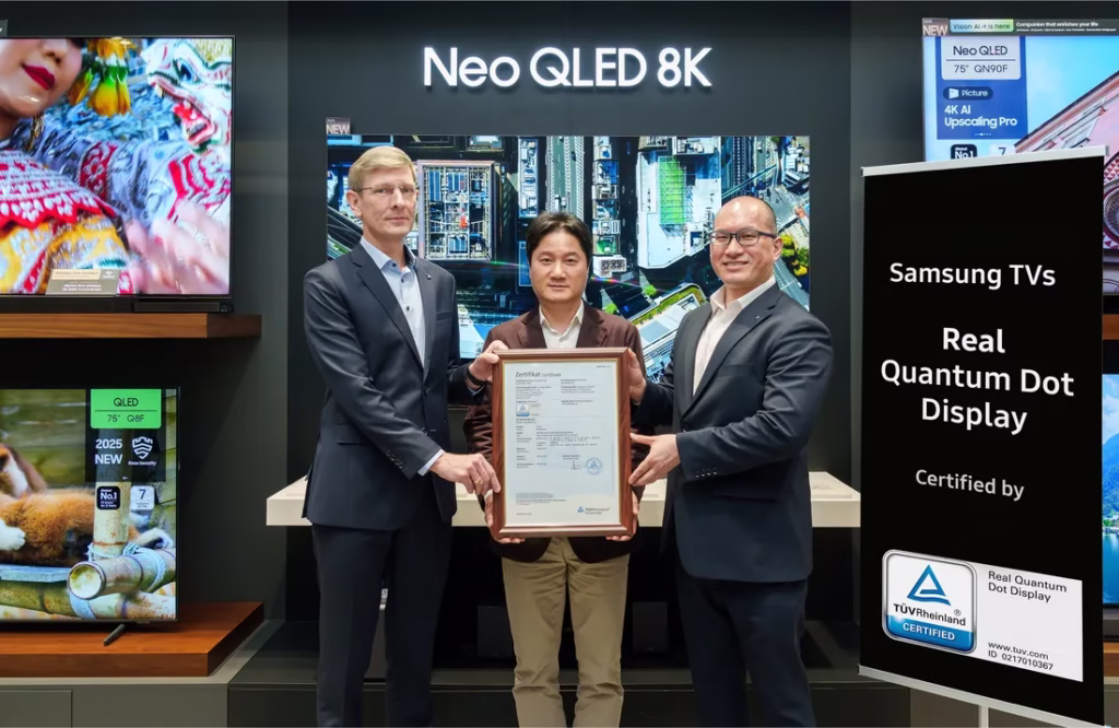 Samsung QLED TVs Earn ‘Real Quantum Dot Display’ Certification From TÜV Rheinland